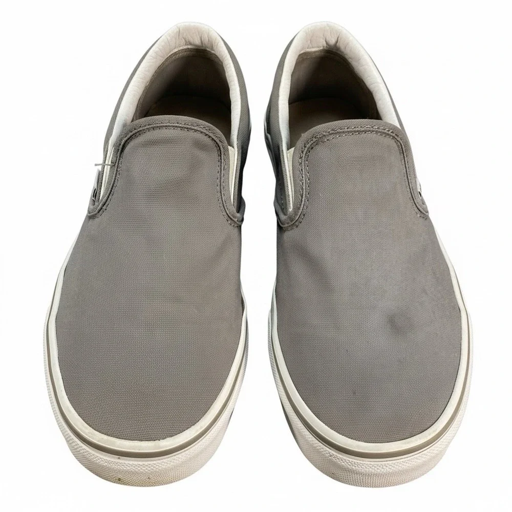 Vans Slip On Shoes Mens 6.5 Womens 8 Gray Classic Canvas Casual Skate Sneakers